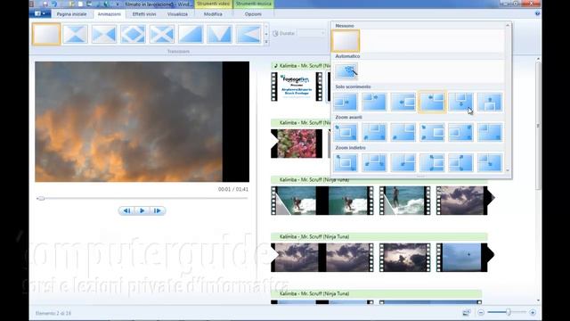 Windows 7 Tutorial Windows Live Movie Maker Italiano Terza Parte Transizioni Effetti Video Editing смотреть онлайн
