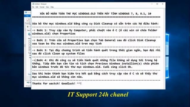 Hướng dẫn xóa file Windows.old hoàn toàn Win 7, 8,8.1,10 смотреть онлайн
