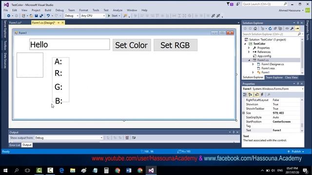 #113 C# Color Value With Slider Bar Or Track Bar With Scroll التحكم في الالوان عن طريق اداة التتبع смотреть онлайн