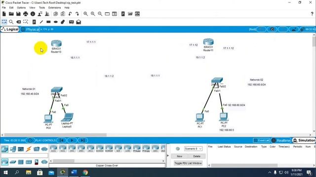 how to configure RIP Routing Information Protocol Packet Tracer ,default gateway, ip routing смотреть онлайн