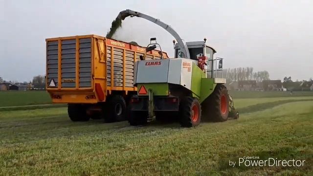 Gras hakselen-Claas Jaguar 860-Fendt 511c + Veenhuis-JCB-Tim van den Brink смотреть онлайн