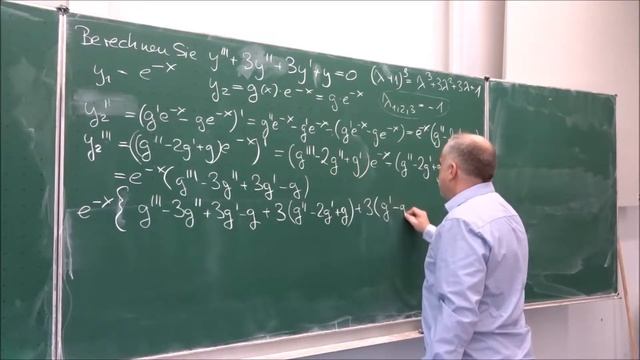 D'Alembert auf die Differentialgleichung y'''+3y''+3y'+y=0 mit erstaunlichem Ergebnis angewendet смотреть онлайн