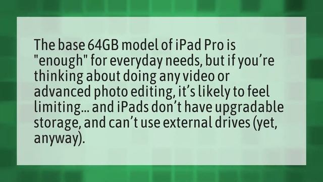 Is 64gb enough for iPad pro? смотреть онлайн