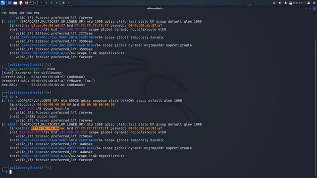 How to change MAC address with MacChanger | SkillBunny смотреть онлайн