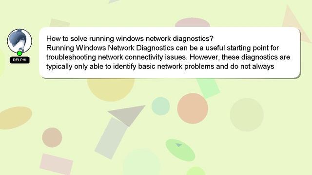How to solve running windows network diagnostics? смотреть онлайн