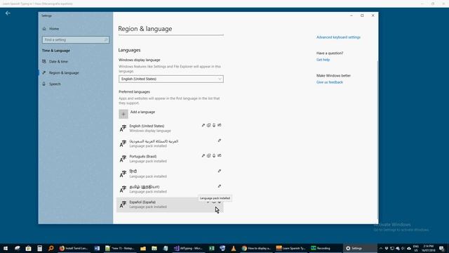 Install Spanish Keyboard in Windows 10 - Instalar el Teclado Español смотреть онлайн