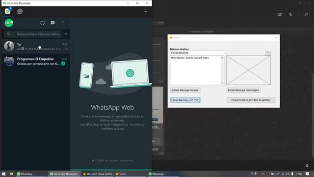 Enviar 4 Tipos de Mensajes a WhatsApp - Formulario Visual FoxPro смотреть онлайн