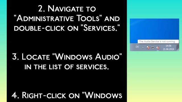 How to Solve Audio Service Not Running Problem on Windows 7 (EASY) смотреть онлайн