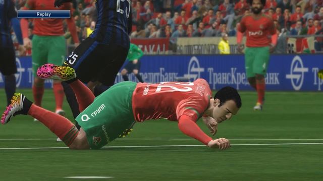 Lokomotiv Moskva vs Internazionale, Lokomotiv Stadium, PES 2016, PRO EVOLUTION SOCCER 2016, Konami смотреть онлайн