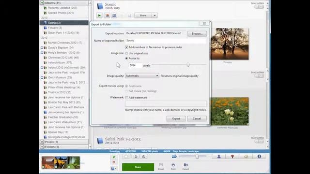 Picasa - Exporting Photos смотреть онлайн