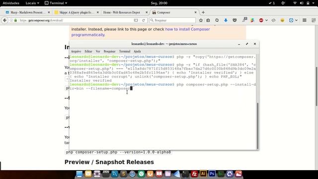 Como instalar o composer no Linux смотреть онлайн