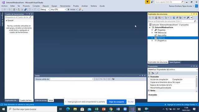 3- CONOCIENDO EL ENTORNO DE WINDOWS FORM. смотреть онлайн
