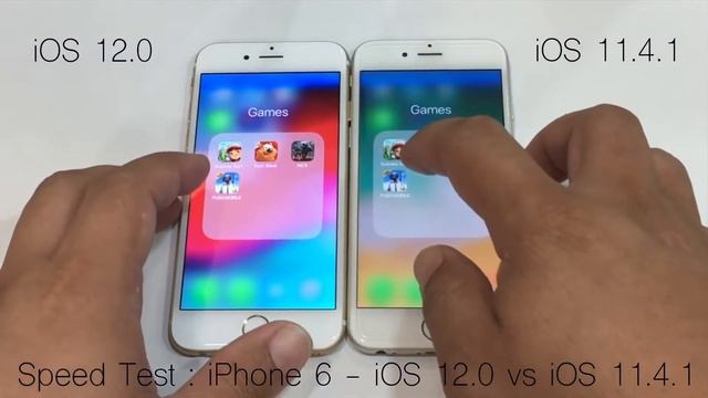 SPEED TEST : iOS 12.0 VS iOS 11.4.1 on iPhone 6 смотреть онлайн