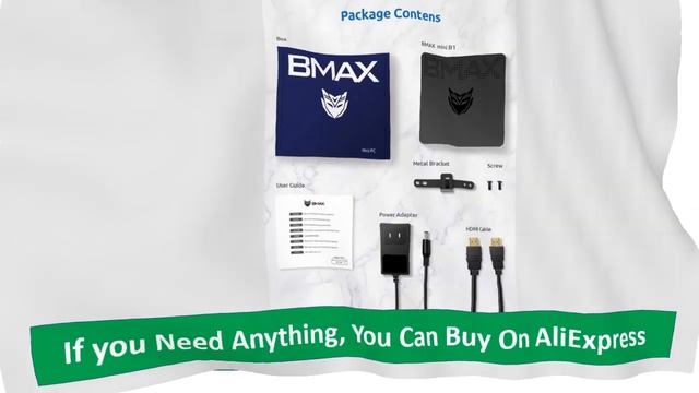 BMAX Mini Pc 6GB+64GB eMMC Windows 10 Pro Celeron N3350 Fanless Desktop Computerr, 2.4G+5G Dual смотреть онлайн