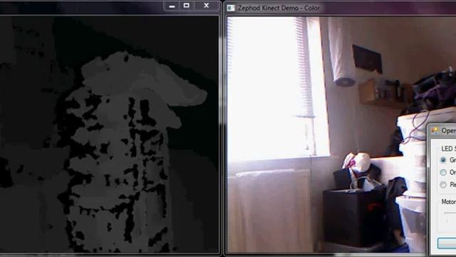 Kinect hack - Motor Movement, LED change and Depth Sensor windows смотреть онлайн