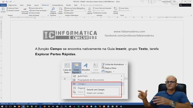 Aula 06 Informática TJSP 2018 [Word 2016] Legendas, índices, ref. cruzada смотреть онлайн