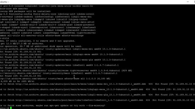 UBUNTU 14.04 - apt-get install tightvncserver смотреть онлайн