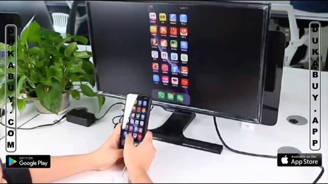 Lightning to HDMI connector (dongle) cable for iPhone and iPad смотреть онлайн