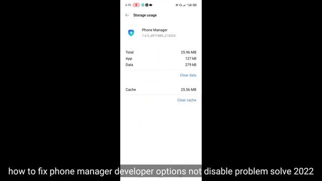 How To Fix Phone Manager Developer Options Not Disabled Problem Solved 2022 смотреть онлайн