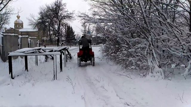 На тракторе зимой смотреть онлайн