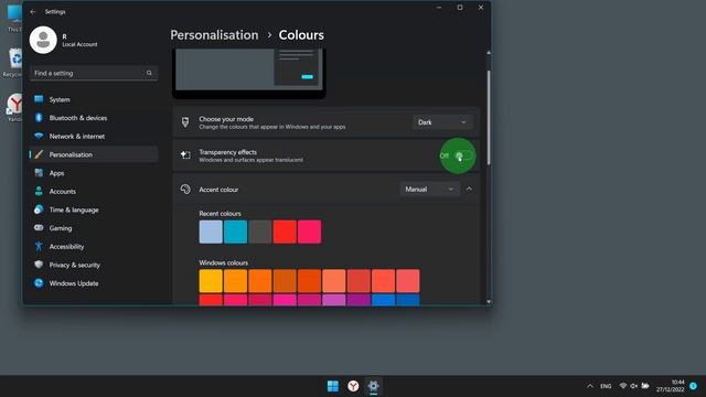 How to Change colour mode and accent colour in Windows 11 Operating System. Short and fast manual. смотреть онлайн