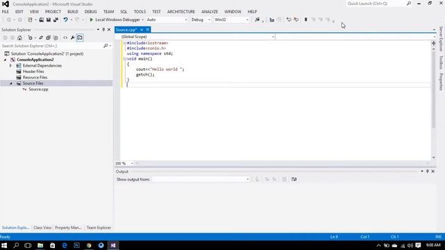 how to print hello world in c++ || visual studio || class 1 смотреть онлайн