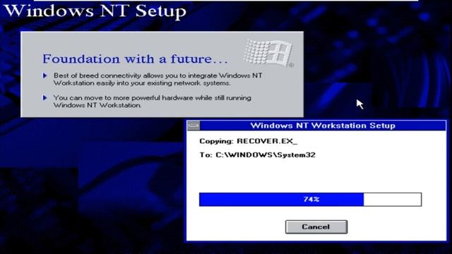 Installing Windows NT 3 51 on VMware смотреть онлайн