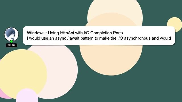 Windows : Using HttpApi with I/O Completion Ports смотреть онлайн
