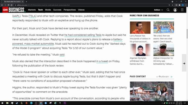 Elon Musk asked Tim Cook to make him CEO of Apple, new book claims - CNN News. English Speaking. смотреть онлайн