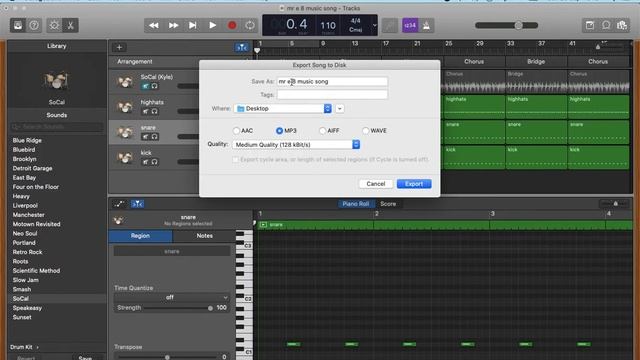 How to Export in GarageBand смотреть онлайн