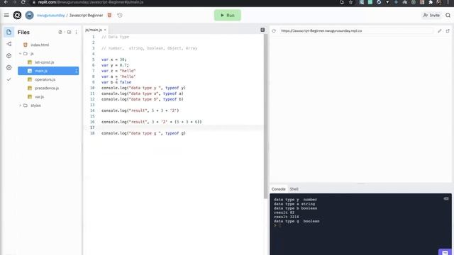 JavaScript Beginner ⭐⭐⭐⭐⭐ DATA TYPES 😎 смотреть онлайн