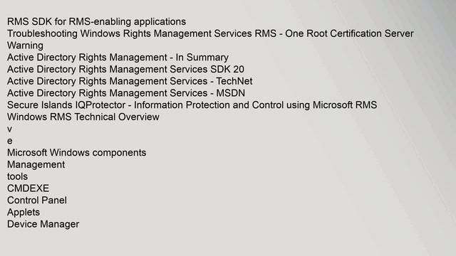 Active Directory Rights Management Services смотреть онлайн