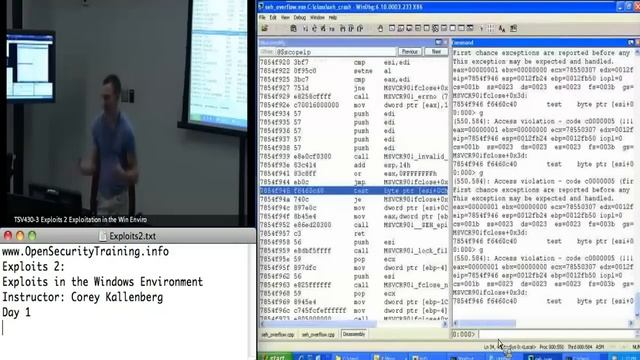 Day 1 Part 4: Exploits 2: Exploits in the Windows Environment смотреть онлайн
