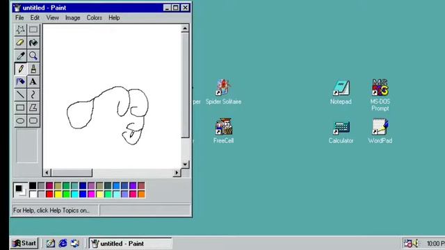 mão no paint Windows 98 смотреть онлайн