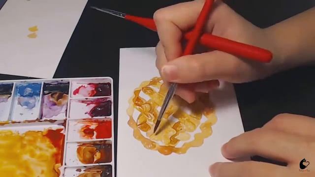 Apple Pie Watercolor Painting Timelapse смотреть онлайн