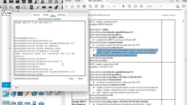 CNT125 Online Firewall Security Lab 1 ASA Basic Config смотреть онлайн