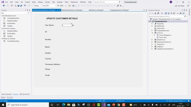 C# Travel and tourism Project Design in Windows Forms смотреть онлайн