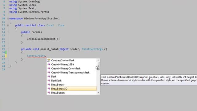 A quick look at the ControlPaint class in C# смотреть онлайн