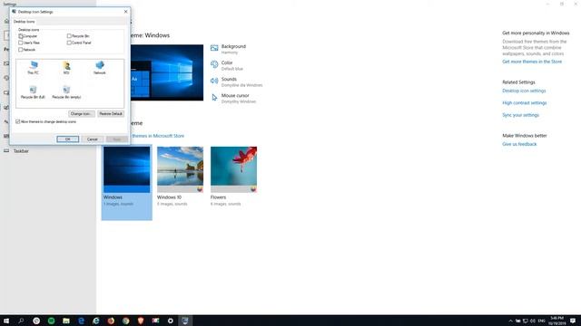 How to show default desktop icons - Windows 10 смотреть онлайн