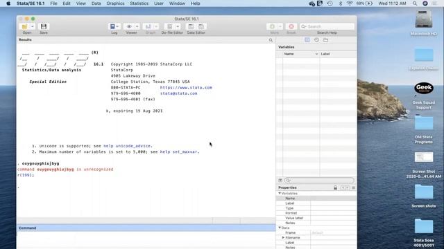 Stata Interface for Mac смотреть онлайн