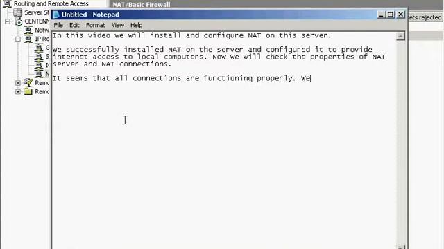 NAT Configuration on Windows Server 2003 - Part1 смотреть онлайн