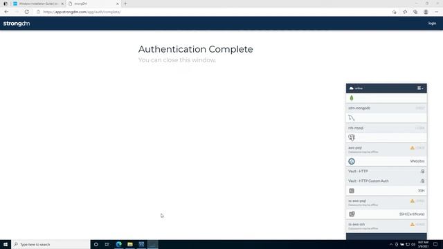 strongDM - Windows Client Installation Guide смотреть онлайн