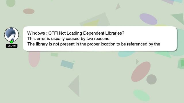 Windows : CFFI Not Loading Dependent Libraries? смотреть онлайн