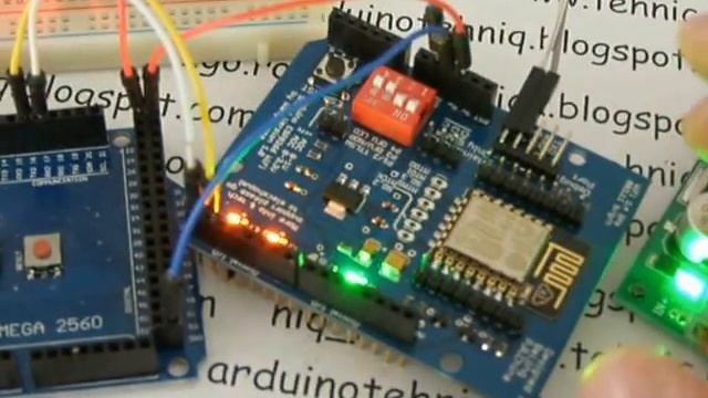 weather webserver using Ajax with WiFi ESP8266-12E shield and Arduino (2) смотреть онлайн
