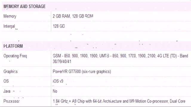 Apple iPhone 6S Space Grey, 128 GB specification смотреть онлайн