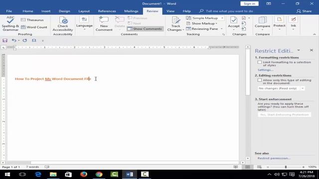 How To Protect M.S. Word Document File in Windows 10, 2018 смотреть онлайн