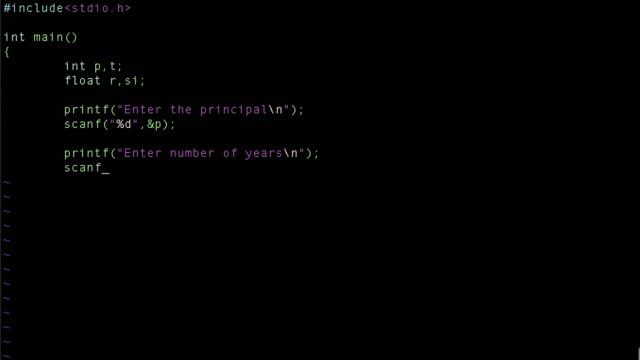 C program to calculate Simple Interest | C program to accept input from the user - English смотреть онлайн