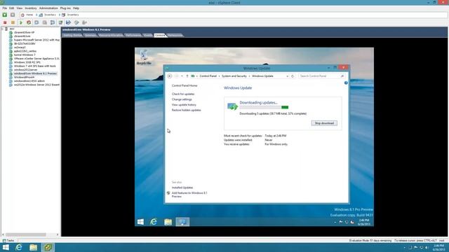 Windows 8.1 Preview runs fine on ESXi 5.1 Update 1 Build 1065491 смотреть онлайн