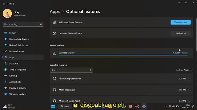 BEGINI CARANYA!! Install Windows Feature dan Cara Mengatasi Couldn't Install Feature pada Windows 1 смотреть онлайн