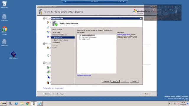 Windows 2008 R2 Server - Install Windows Media Services смотреть онлайн